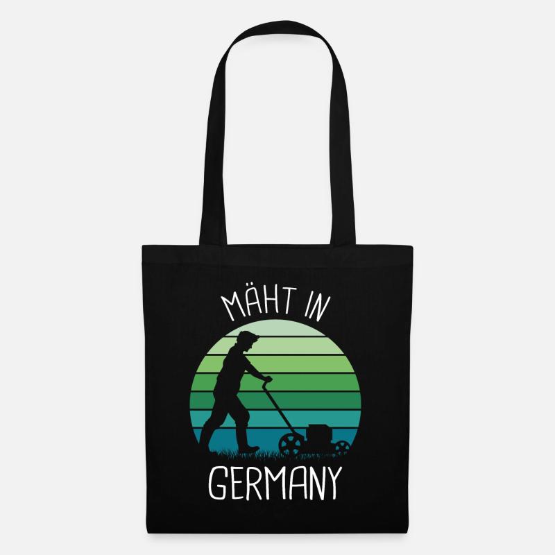 Rasenmäher Mäher Rasentraktor Gärtner - Stoffbeutel - Schwarz