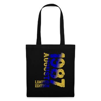 1987 August Limited Edition 36. Geburtstag Outfit - Stoffbeutel - Schwarz - Vorne
