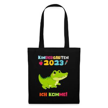 Kindergarten 2023 Ich Komme Jungen Kita Geschenk - Stoffbeutel - Schwarz - Vorne