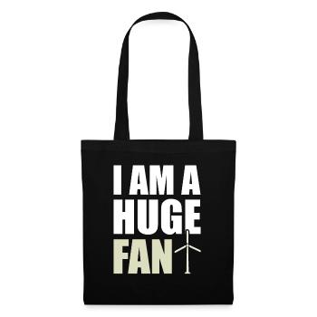 I Am A Huge Fan Wind Power Climate Protection Wind Energy - Tote Bag - black - Front