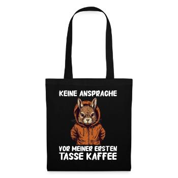 Hase Hasen Kaninchen Haustier - Stoffbeutel - Schwarz - Vorne