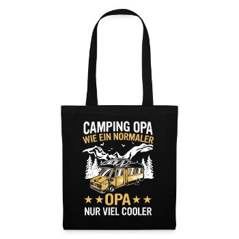 Camping Wohnwagen Camper - Stoffbeutel - Schwarz - Vorne