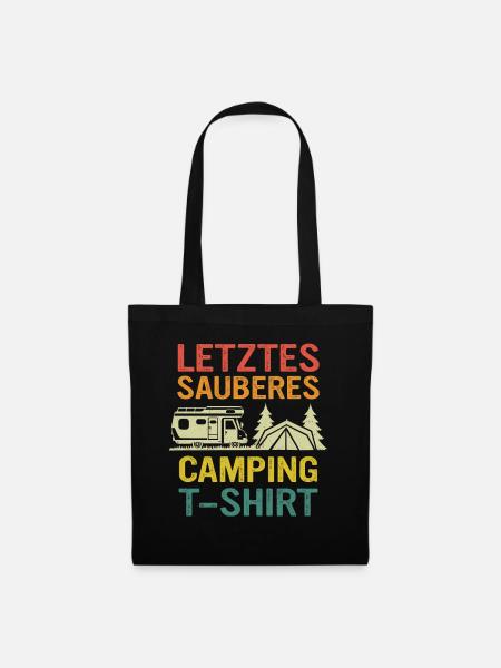 Camping Wohnwagen Camper - Stoffbeutel - Schwarz