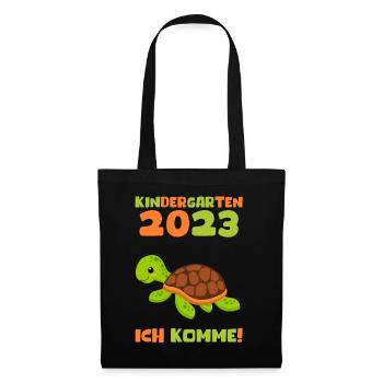 Kindergarten 2023 Ich Komme Jungen Kita Geschenk - Stoffbeutel - Schwarz - Vorne