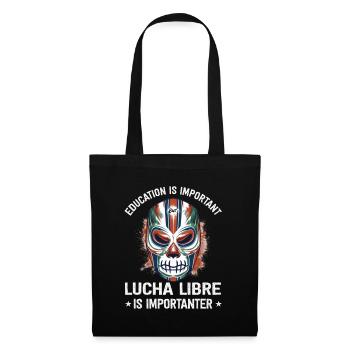 Lucha Libre Mexikanische Wrestling Maske Luchador - Stoffbeutel - Schwarz - Vorne