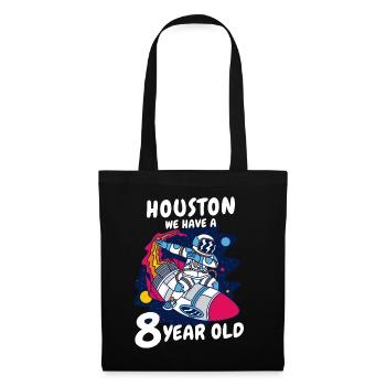 Cadeau 8 ans anniversaire garçon ou fille - Sac en tissu - noir - Devant