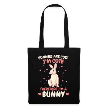 Lapin Lapin Animal Lapin - Sac en tissu - noir - Devant