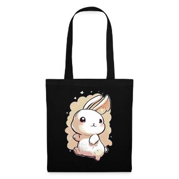 Lapin Lapin Animal Lapin - Sac en tissu - noir - Devant