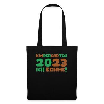 Kindergarten 2023 Ich Komme Mädchen Kita Geschenk - Stoffbeutel - Schwarz - Vorne