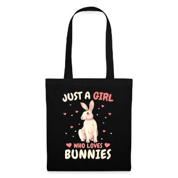Lapin Lapin Animal Lapin - Sac en tissu - noir - Devant