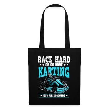 Courir dur ou rentrer à la maison Karting Pure Adrénaline - Sac en tissu - noir - Devant