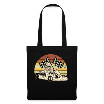 Go Kart Driver Retro Kids Go-Kart Race - Sac en tissu - noir - Devant