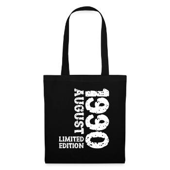 1990 August Limited Edition 33. Geburtstag Outfit - Stoffbeutel - Schwarz - Vorne