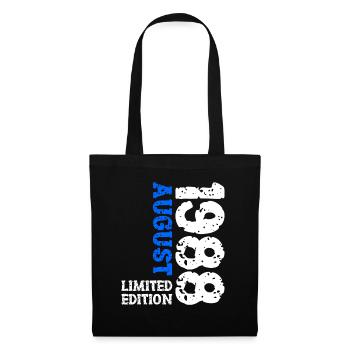 1988 August Limited Edition 35. Geburtstag Outfit - Stoffbeutel - Schwarz - Vorne