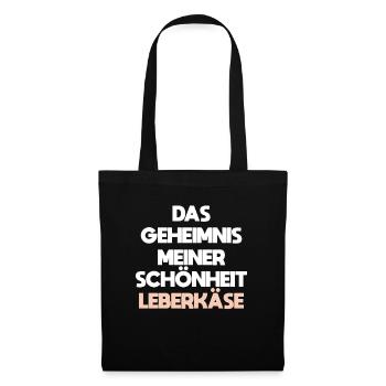 Geheimnis Schönheit Leberkäse Fleischkäsweckle - Stoffbeutel - Schwarz - Vorne