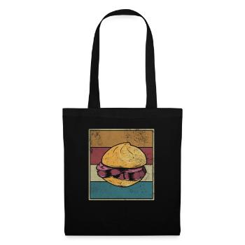 Vintage Leberkäsweckle Retro Fleischkässemmel - Tote Bag - black - Front