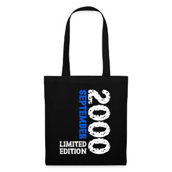 2000 Septembre Édition Limitée 23rd Birthday Deco - Sac en tissu - noir - Devant