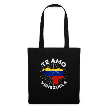 Te Amo Venezuela Flag Venezuelan Gift - Tote Bag - black - Front