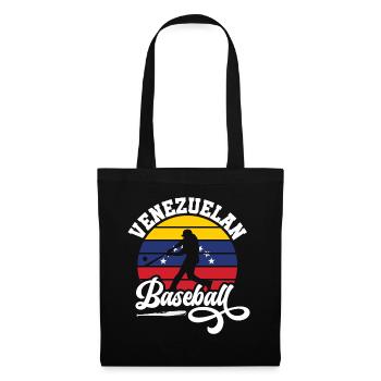 Venezuela Baseballspieler Baseball Meisterschaft - Stoffbeutel - Schwarz - Vorne