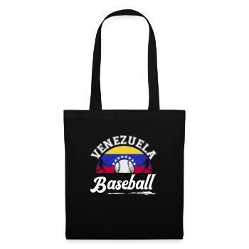 Venezuela Baseball Venezuelanische Flagge Sport - Stoffbeutel - Schwarz - Vorne