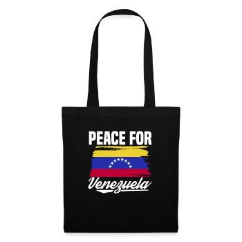Drapeau de la tournée de pays de la paix pour le Venezuela en Amérique du Sud - Sac en tissu - noir - Devant