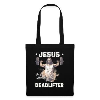 Jésus L’ultime soulevé de terre rétro Jésus - Sac en tissu - noir - Devant