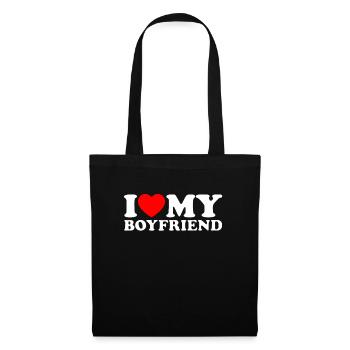 I Love My Boyfriend - Ich Liebe Meinen Freund - Tote Bag - black - Front