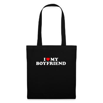 I Love My Boyfriend - Ich Liebe Meinen Freund - Tote Bag - black - Front