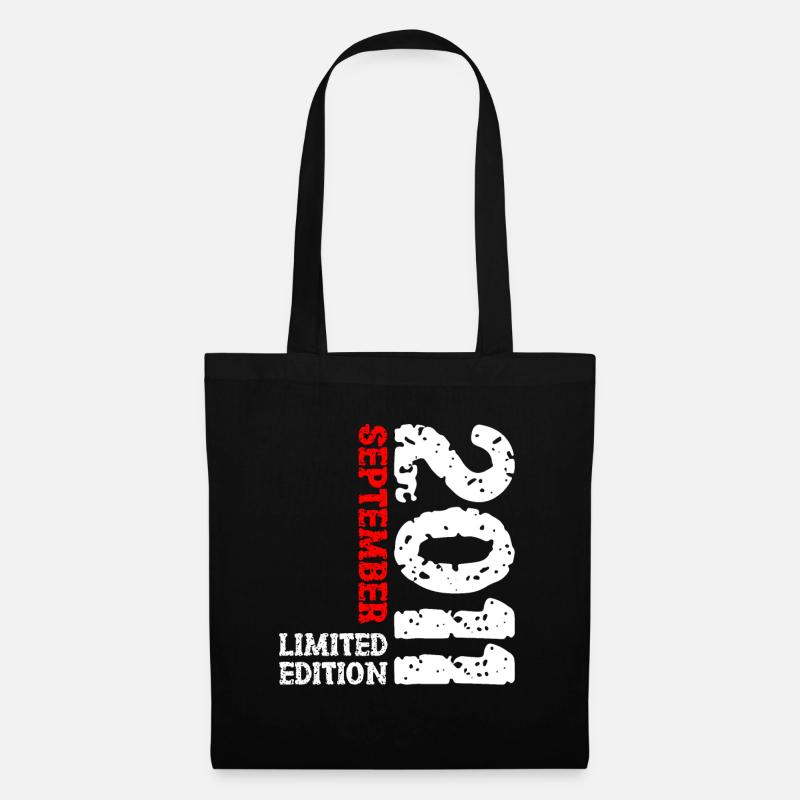 2011 September Limited Edition 12. Geburtstag Deko - Stoffbeutel - Schwarz