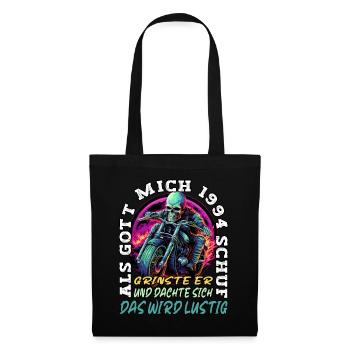 29. Geburtstag als Gott mich schuf Motorrad 1994 - Stoffbeutel - Schwarz - Vorne