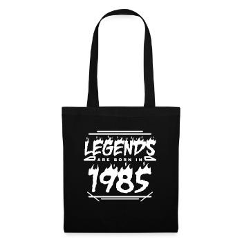 1985 - Né en 1985 - Construit en 1985 - Légende - Sac en tissu - noir - Devant