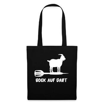 Dart Darts Dartspieler Dartsport - Stoffbeutel - Schwarz - Vorne