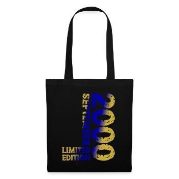 2000 Septembre Édition Limitée 23rd Birthday Deco - Sac en tissu - noir - Devant