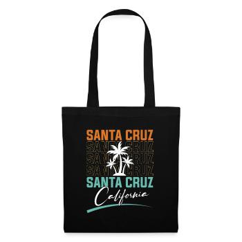 Santa Cruz Californie Coucher de soleil 70s 80s - Sac en tissu - noir - Devant