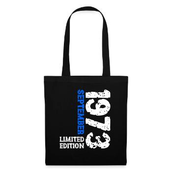 1973 Septembre Édition Limitée 50th Birthday Deco - Sac en tissu - noir - Devant