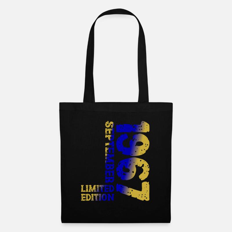 1967 Septembre Édition Limitée 56th Birthday Deco - Sac en tissu - noir