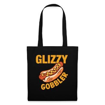 Manger des hot-dogs - pour les amateurs de délicieux hot-dogs - Sac en tissu - noir - Devant