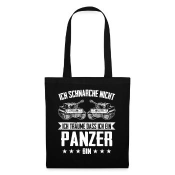 Panzer Kampfpanzer Panzerkampfwagen Panzerfahrer - Stoffbeutel - Schwarz - Vorne