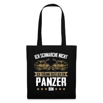 Panzer Kampfpanzer Panzerkampfwagen Panzerfahrer - Stoffbeutel - Schwarz - Vorne