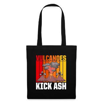 Retro Volcanoes Kick Ash Geologe Vintage Vulkan - Stoffbeutel - Schwarz - Vorne