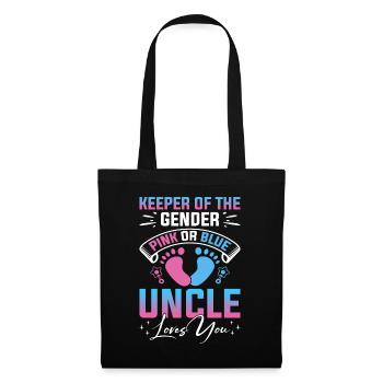 Baby Shower Gender Uncle Keeper Of The Gender - Tote Bag - black - Front