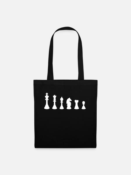 Schach Schachspieler Schachfigur - Stoffbeutel - Schwarz