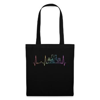 Chaton chaton Chat Animal Chats - Sac en tissu - noir - Devant