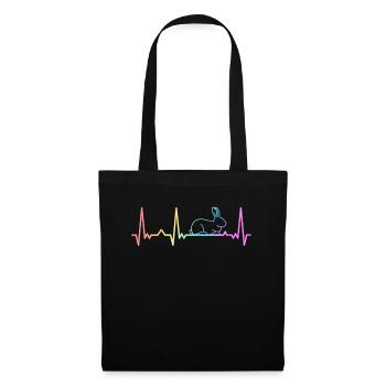 Lapin Lapin Lapin Animal de compagnie - Sac en tissu - noir - Devant