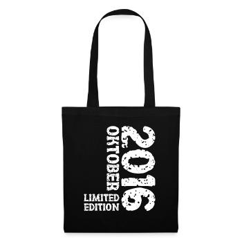 2016 Oktober Limited Edition 7. Geburtstag Deko - Stoffbeutel - Schwarz - Vorne