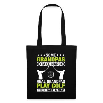 Jouer au golf, c’est vivre !- Swing the golf club - Sac en tissu - noir - Devant