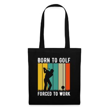 Jouer au golf, c’est vivre !- Swing the golf club - Sac en tissu - noir - Devant