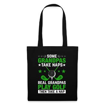 Jouer au golf, c’est vivre !- Swing the golf club - Sac en tissu - noir - Devant