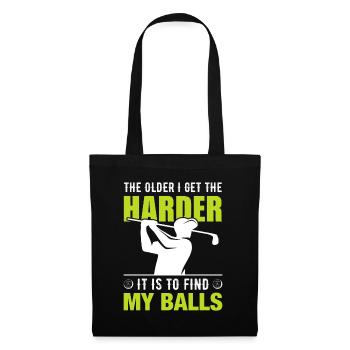 Jouer au golf, c’est vivre !- Swing the golf club - Sac en tissu - noir - Devant