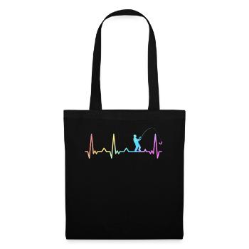 Pêcheurs à la ligne Pêcheurs Pêche Pêche Poisson - Sac en tissu - noir - Devant